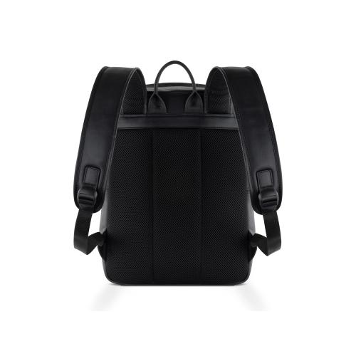 Рюкзак мужской BUGATTI КЛАРК | CLARK, чёрный, воловья кожа/полиэстер, 30х10х40 см; - купить именные сувениры в Воронеже