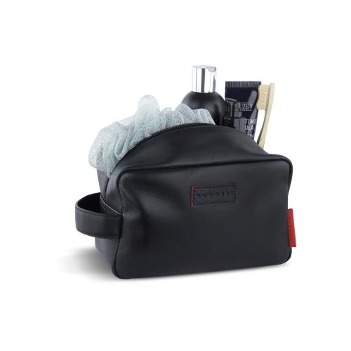 Несессер дорожный BUGATTI КЛАРК | CLARK, чёрный, воловья кожа/полиэстер, 20х10х13 см, 2; - купить подарки с логотипом в Воронеже