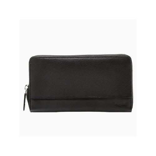 Кошелёк BUGATTI АТЛАНТА | ATLANTA, на молнии, чёрный, натуральная воловья кожа, 19,5х2,5х10; - купить необычные подарки в Воронеже