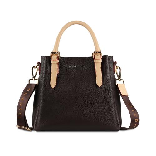 Сумка женская BUGATTI ЭЛЛА | ELLA, тёмно-коричневая, полиуретан, 27х12х23; - купить необычные подарки в Воронеже