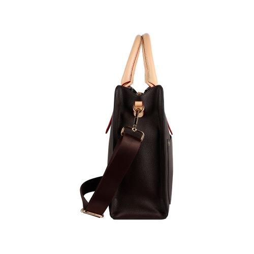 Сумка-портфель женская BUGATTI ЭЛЛА | ELLA, тёмно-коричневая, полиуретан, 30х11; - купить именные сувениры в Воронеже