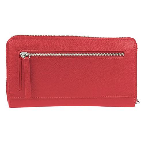 Кошелёк женский BUGATTI ЛИНДА | LINDA, на молнии, красный, натуральная воловья кожа, 19,2х2,5х10; - купить необычные сувениры в Воронеже