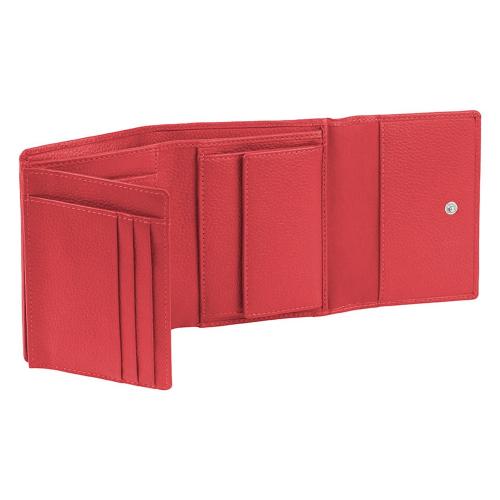 Кошелёк женский BUGATTI ЛИНДА | LINDA, красный, натуральная воловья кожа, 12х3х9; - купить необычные подарки в Воронеже