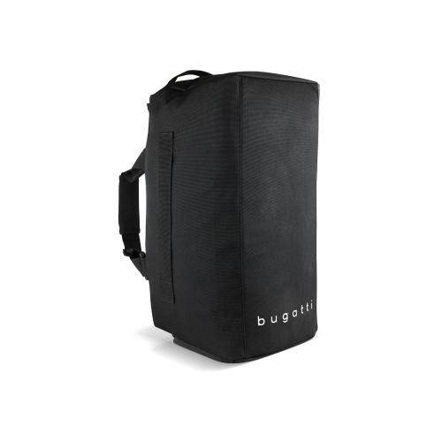 Сумка спортивная BUGATTI БЛАНК ОБЛЕГЧЕННАЯ | BLANC DELIGHT, чёрная, нейлон RPET600D/тарпаулин/полиэстер, 47х23х28 см; - купить подарки с логотипом в Воронеже