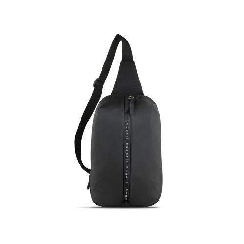 Рюкзак с одним плечевым ремнем BUGATTI БЛАНК ОБЛЕГЧЕННАЯ | BLANC DELIGHT, чёрный, нейлон RPET600D/тарпаулин/полиэстер, 18х10х31 см; - купить необычные подарки в Воронеже