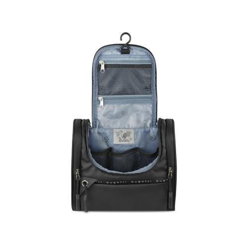 Несессер BUGATTI БЛАНК ОБЛЕГЧЕННАЯ | BLANC DELIGHT, чёрный, нейлон RPET600D/тарпаулин/полиэстер, 24,5х12х22,5 см; - купить необычные сувениры в Воронеже