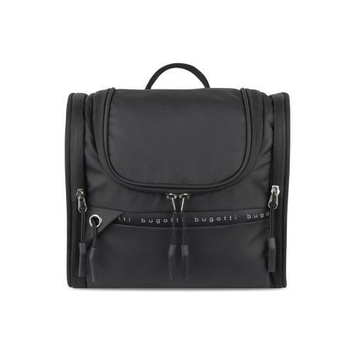 Несессер BUGATTI БЛАНК ОБЛЕГЧЕННАЯ | BLANC DELIGHT, чёрный, нейлон RPET600D/тарпаулин/полиэстер, 24,5х12х22,5 см; - купить необычные подарки в Воронеже