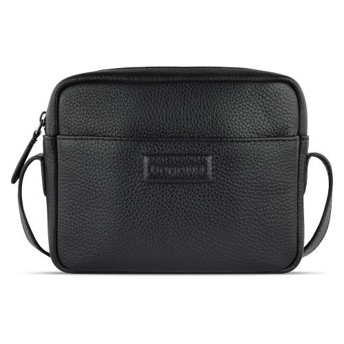 Сумка кросс-боди женская BUGATTI ЭЛЬЗА | ELSA, чёрная, воловья кожа/полиэстер, 19х5; - купить необычные подарки в Воронеже