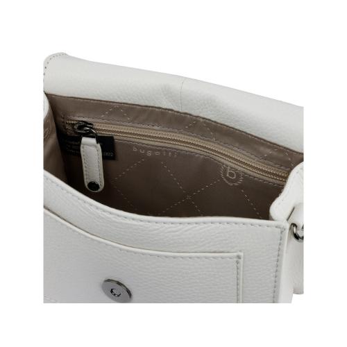 Сумка через плечо женская BUGATTI ЭЛЬЗА | ELSA, белая, воловья кожа/полиэстер, 18,5х8,5х14; - купить подарки с логотипом в Воронеже