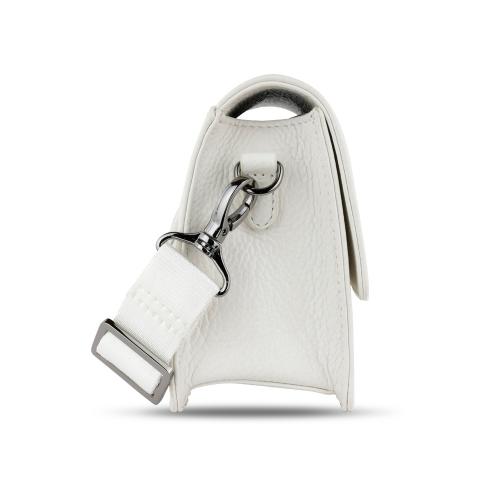 Сумка через плечо женская BUGATTI ЭЛЬЗА | ELSA, белая, воловья кожа/полиэстер, 18,5х8,5х14; - купить именные сувениры в Воронеже