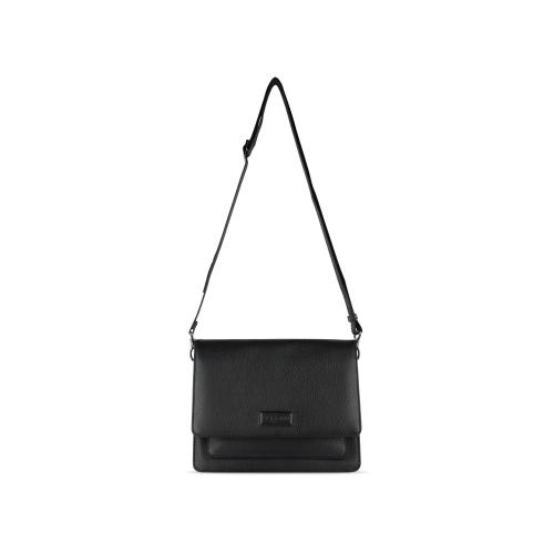 Сумка через плечо женская BUGATTI ЭЛЬЗА | ELSA, чёрная, воловья кожа/полиэстер, 25х8; - купить необычные сувениры в Воронеже