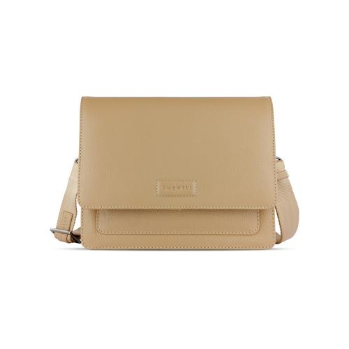 Сумка через плечо женская BUGATTI ЭЛЬЗА | ELSA, песочного цвета, воловья кожа/полиэстер, 25х8; - купить необычные подарки в Воронеже