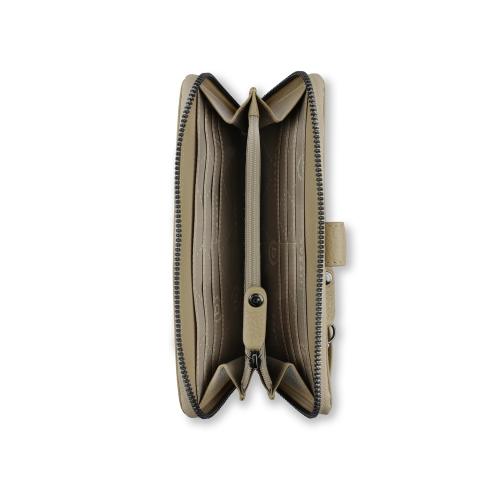 Кошелёк женский BUGATTI ЭЛЬЗА | ELSA с ключницей, с защитой данных RFID, песочного цвета, воловья кожа/полиэстер, 18,7х3х10; - купить именные сувениры в Воронеже