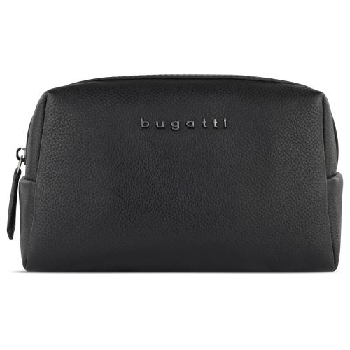 Косметичка BUGATTI БЕЛЛА | BELLA, чёрная, воловья кожа/полиэстер, 19х8; - купить необычные подарки в Воронеже