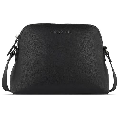 Сумка наплечная женская BUGATTI БЕЛЛА | BELLA, чёрная, воловья кожа/полиэстер; - купить необычные подарки в Воронеже