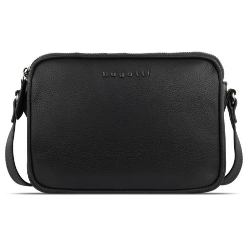 Сумка кросс-боди женская BUGATTI БЕЛЛА | BELLA, чёрная, воловья кожа/полиэстер, 22х6х15; - купить необычные подарки в Воронеже