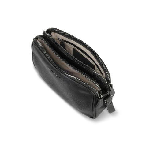 Сумка кросс-боди женская BUGATTI БЕЛЛА | BELLA, чёрная, воловья кожа/полиэстер, 22х6х15; - купить подарки с логотипом в Воронеже