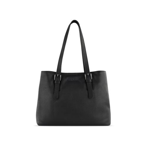 Сумка женская BUGATTI БЕЛЛА | BELLA, чёрная, воловья кожа/полиэстер; - купить необычные подарки в Воронеже