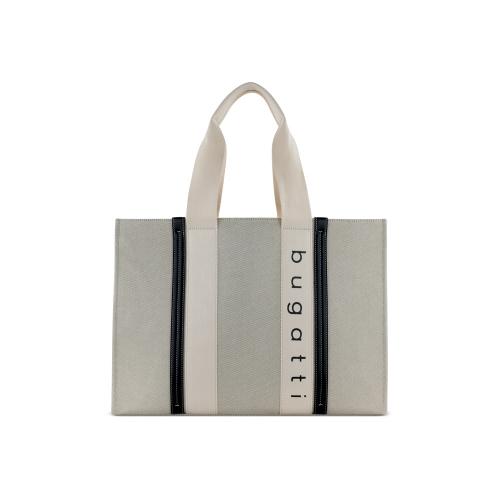 Сумка-тоут женская BUGATTI АМБРА | AMBRA, бежево-черный цвет, хлопок/полиэстер; - купить необычные подарки в Воронеже