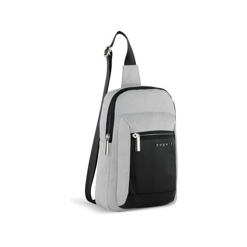 Сумка кросс-боди мужская BUGATTI СЕРА | SERA, светло-серая, полиэстер, 17х6х26,5 см, 2,5 л