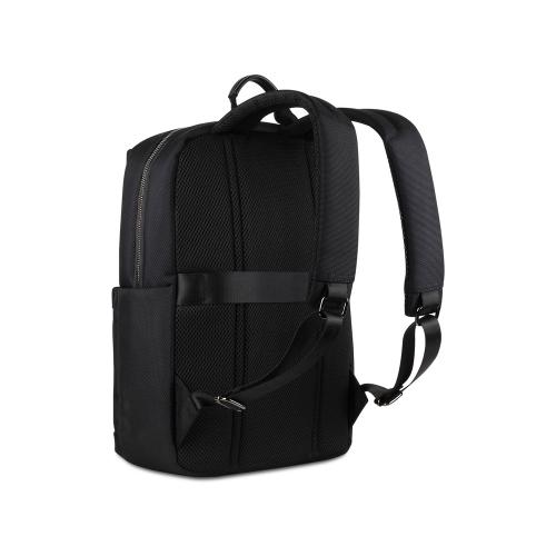 Рюкзак мужской BUGATTI НЕРО | NERO 16'', чёрный, нейлон 1680D/кожа, 29; - купить подарки с логотипом в Воронеже