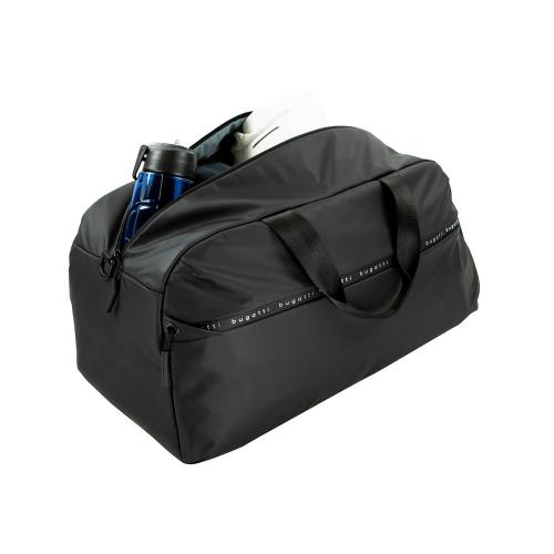 Сумка спортивная BUGATTI БЛАНК | BLANC, чёрная, тарпаулин/полиэстер, 52х26х27; - купить именные сувениры в Воронеже