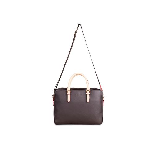 Портфель женский BUGATTI ЭЛЛА | ELLA 15'', тёмно-коричневый, полиуретан, 38х6х27; - купить именные сувениры в Воронеже