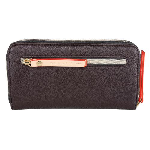 Кошелёк женский BUGATTI ЭЛЛА | ELLA, тёмно-коричневый, полиуретан; - купить подарки с логотипом в Воронеже