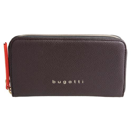 Кошелёк женский BUGATTI ЭЛЛА | ELLA, тёмно-коричневый, полиуретан; - купить необычные подарки в Воронеже