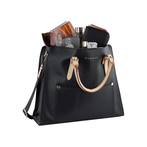 Сумка-шоппер BUGATTI ЭЛЛА | ELLA, черная, полиуретан; - купить подарки с логотипом в Воронеже