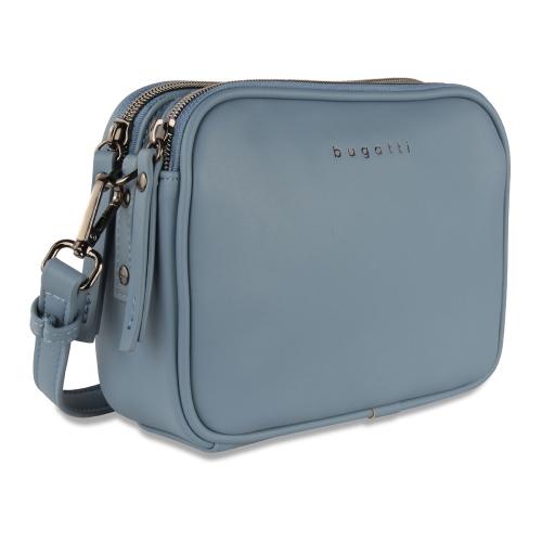 Сумка кросс-боди женская BUGATTI АЛМАТА | ALMATA, голубая, полиуретан, 21,5х6х15 см