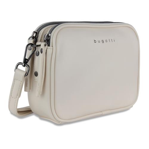 Сумка кросс-боди женская BUGATTI АЛМАТА | ALMATA, бежевая, полиуретан, 21,5х6х15 см