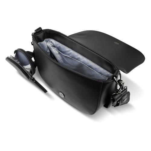 Сумка наплечная женская BUGATTI АЛМАТА | ALMATA, с кошельком, чёрная, полиуретан, 27х6х18; - купить необычные сувениры в Воронеже