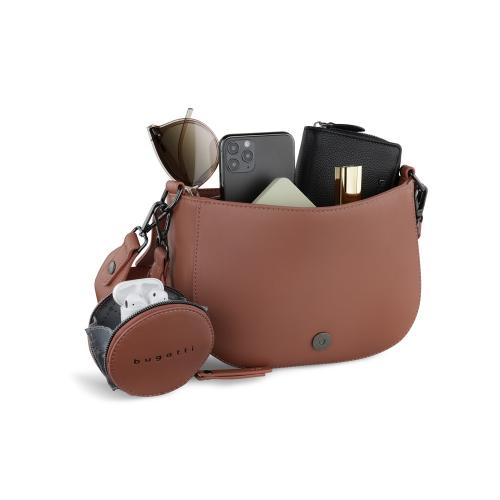 Сумка наплечная женская BUGATTI АЛМАТА | ALMATA, с кошельком, абрикосовая, полиуретан, 27х6х18; - купить подарки с логотипом в Воронеже