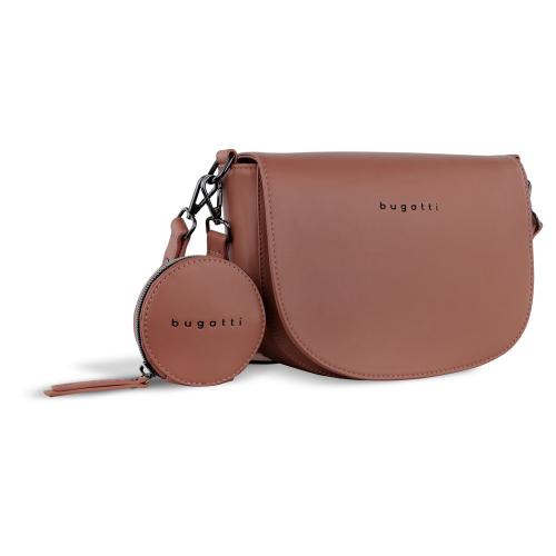 Сумка наплечная женская BUGATTI АЛМАТА | ALMATA, с кошельком, абрикосовая, полиуретан, 27х6х18,5 см