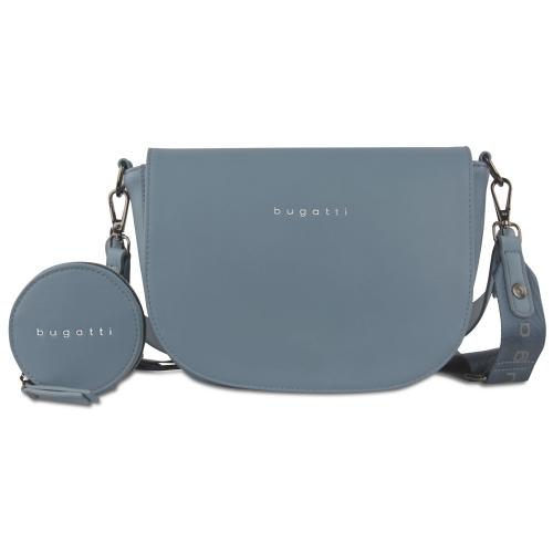 Сумка наплечная женская BUGATTI АЛМАТА | ALMATA, с кошельком, голубая, полиуретан, 27х6х18; - купить необычные подарки в Воронеже