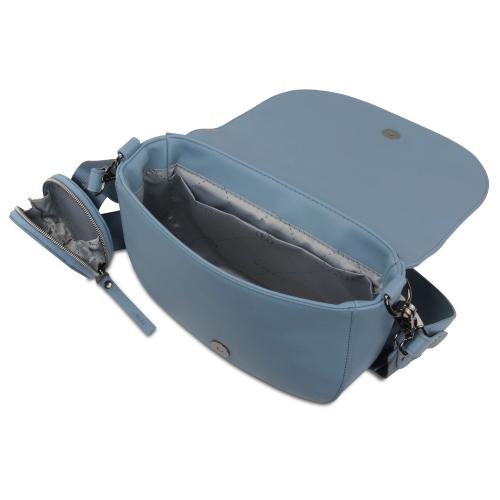 Сумка наплечная женская BUGATTI АЛМАТА | ALMATA, с кошельком, голубая, полиуретан, 27х6х18; - купить необычные сувениры в Воронеже