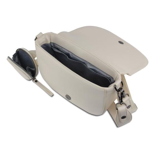 Сумка наплечная женская BUGATTI АЛМАТА | ALMATA, с кошельком, бежевая, полиуретан, 27х6х18; - купить необычные сувениры в Воронеже