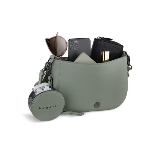 Сумка наплечная женская BUGATTI Almata, с кошельком, мятная, полиуретан, 27х6х18; - купить подарки с логотипом в Воронеже