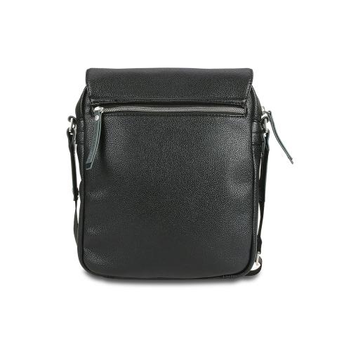 Сумка наплечная BUGATTI МОТОБАЙК D | MOTO D, чёрная, полиуретан, 25х8х30 см; - купить подарки с логотипом в Воронеже