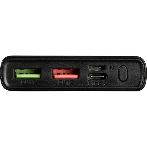 Портативный внешний аккумулятор FAST 10000 Black; - купить подарки с логотипом в Воронеже