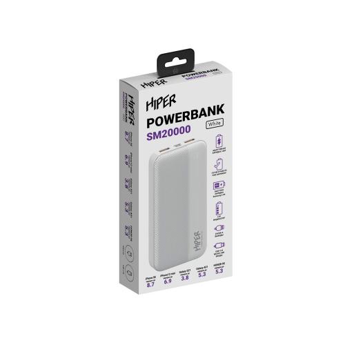 Портативный внешний аккумулятор SM20000 White ; - купить именные сувениры в Воронеже