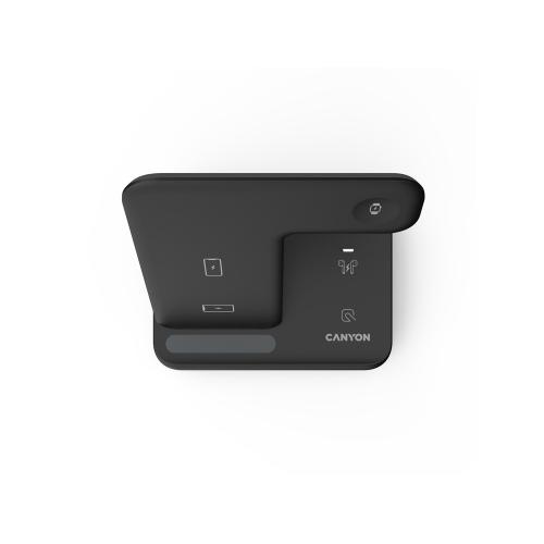 Беспроводное зарядное устройство для гаджетов 3-в-1 с технологией QI Canyon WS-302 ; - купить именные сувениры в Воронеже