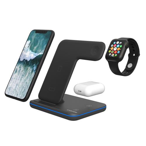 Беспроводное зарядное устройство для гаджетов 3-в-1 с технологией QI Canyon WS-303 ; - купить подарки с логотипом в Воронеже