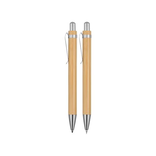Набор Bamboo шариковая ручка и механический карандаш; - купить именные сувениры в Воронеже