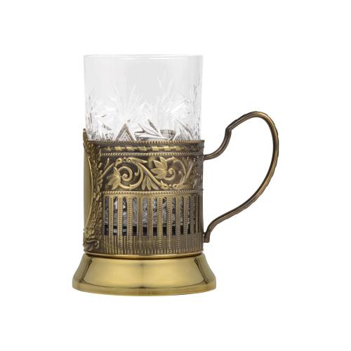 Подстаканник с хрустальным стаканом Базовый-Л; - купить именные сувениры в Воронеже