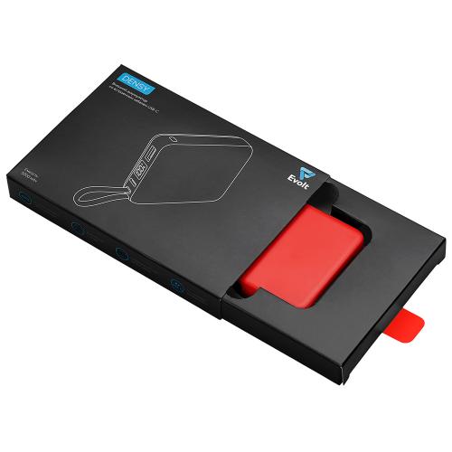 Внешний аккумулятор со встроенным кабелем USB-C Дэнси, 5000 мАч; - купить подарки с логотипом в Воронеже