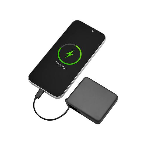Внешний аккумулятор со встроенным кабелем USB-C Дэнси, 5000 мАч; - купить необычные сувениры в Воронеже