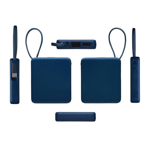 Внешний аккумулятор со встроенным кабелем USB-C Дэнси, 5000 мАч; - купить именные сувениры в Воронеже