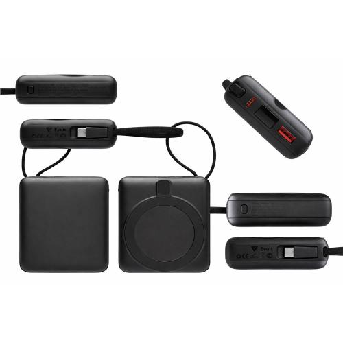 Магнитный беспроводной внешний аккумулятор c подсветкой лого Энчант, 10000 мАч; - купить необычные сувениры в Воронеже